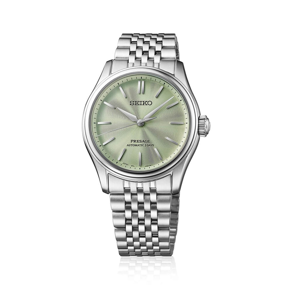 Seiko Presage Classic 38mm Light Green Dial Stainless Steel Bracelet Watch