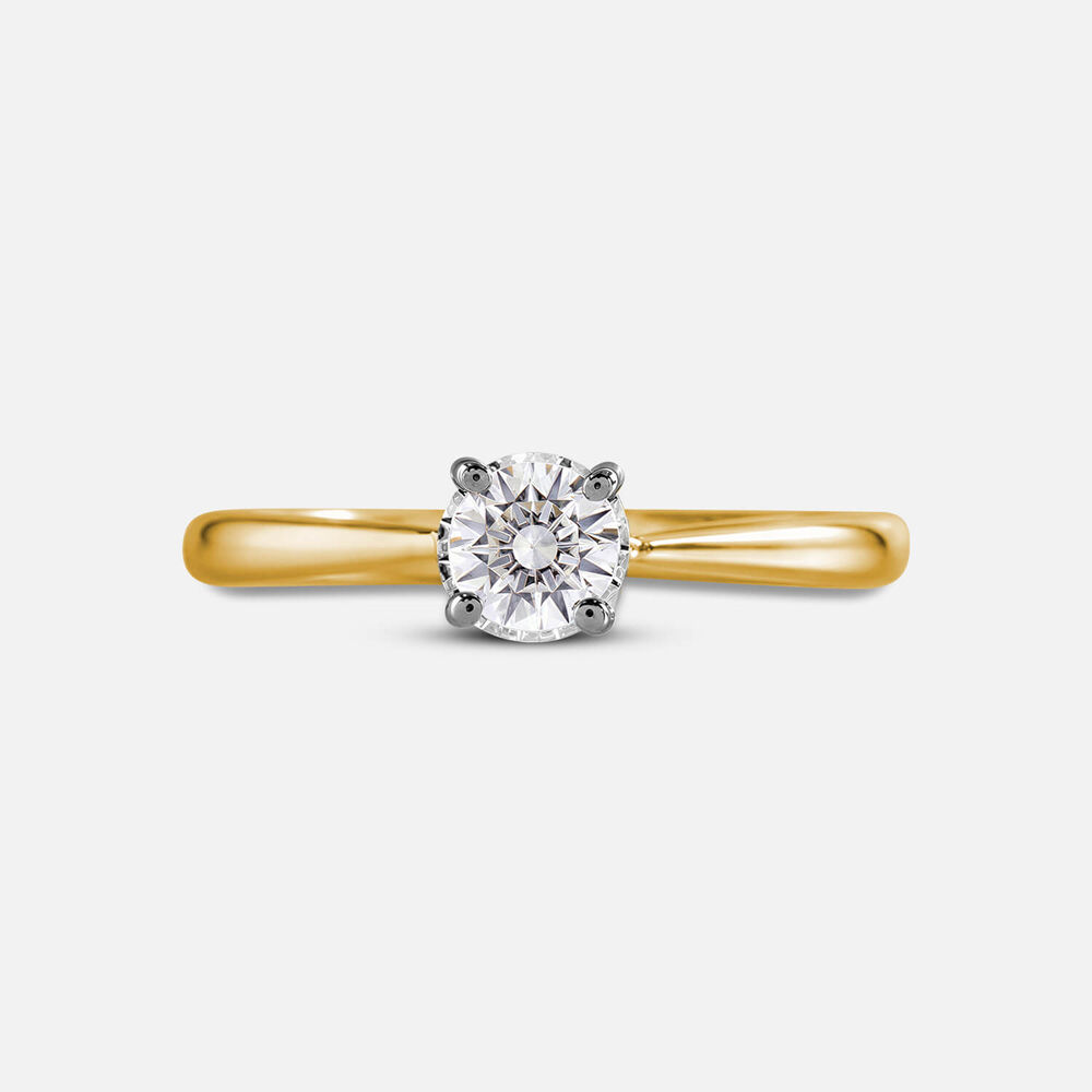 Prism 9ct Yellow Gold 0.50ct Round Brilliant Diamond Solitaire Ring