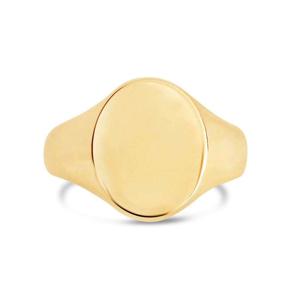 9ct Yellow Gold Oval Ladies' Signet Ring