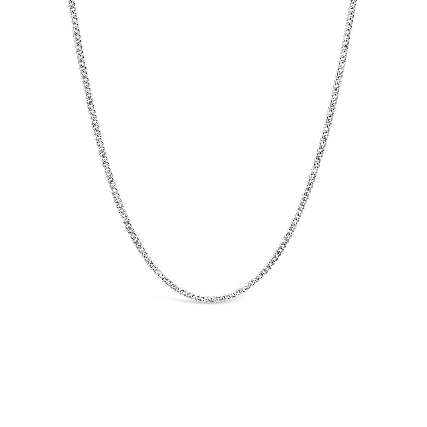 Flat white gold necklace store
