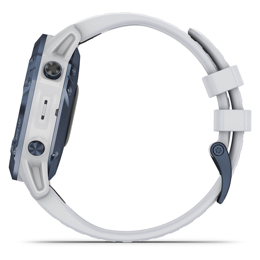 Garmin Fenix 6 Pro Solar Whitestone Silicone Strap Smartwatch