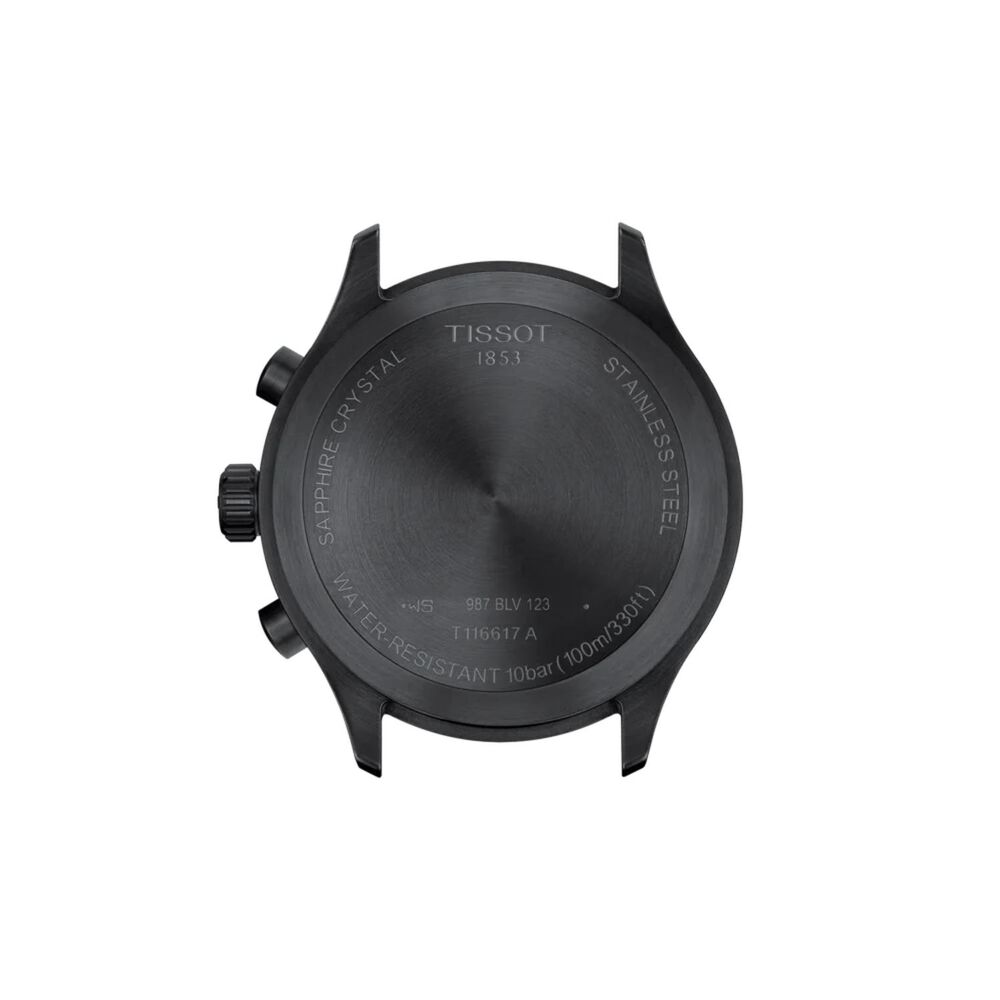 Tissot Sport Chrono XL 45mm Black Dial Brown Leather Strap Watch