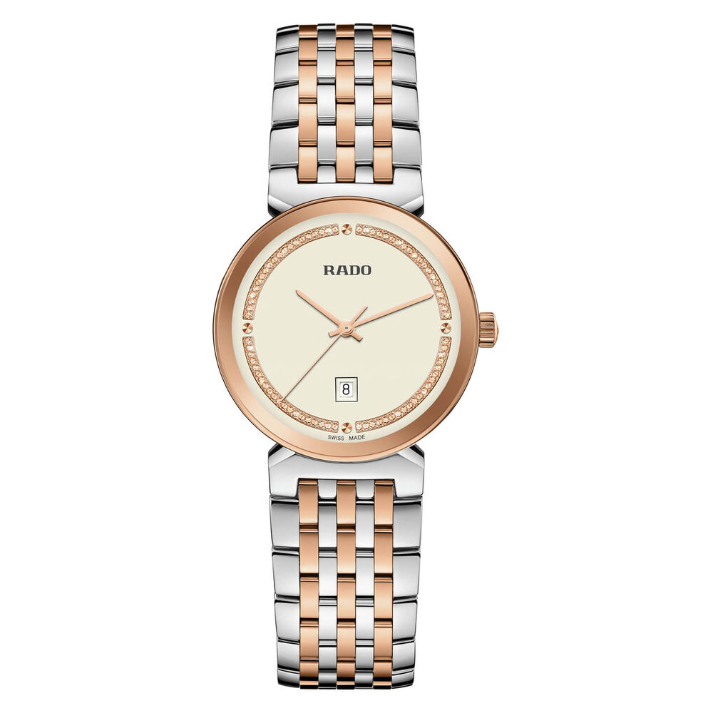 Rado Florence 30mm Champagne Dial Steel & Rose Gold PVD Bracelet Watch