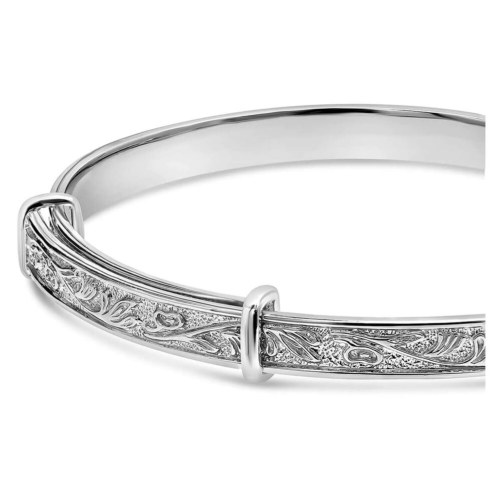 Sterling Silver Claddagh Baby Bangle image number 2