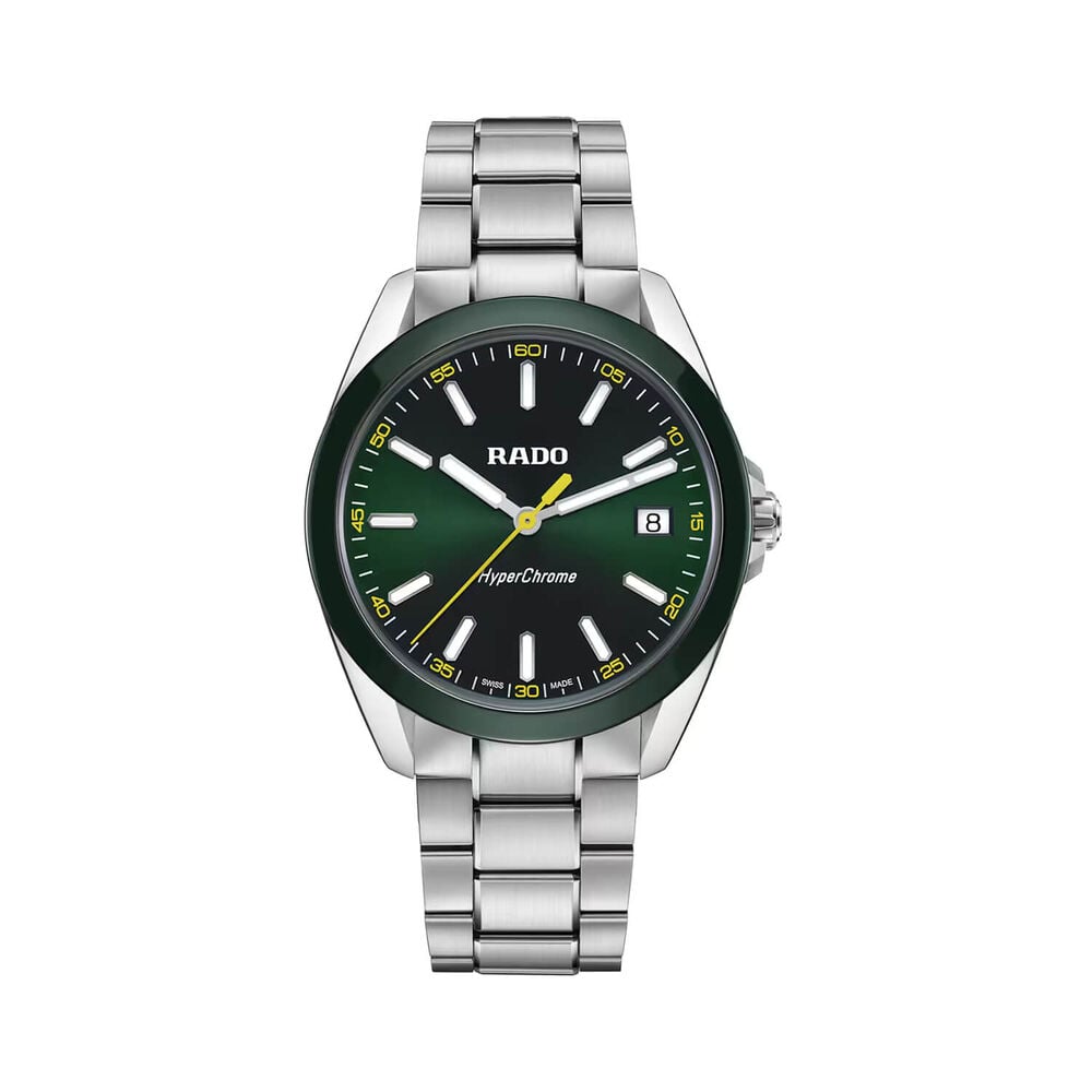 Rado HyperChrome Quartz 41.5mm Green Dial Bracelet Watch