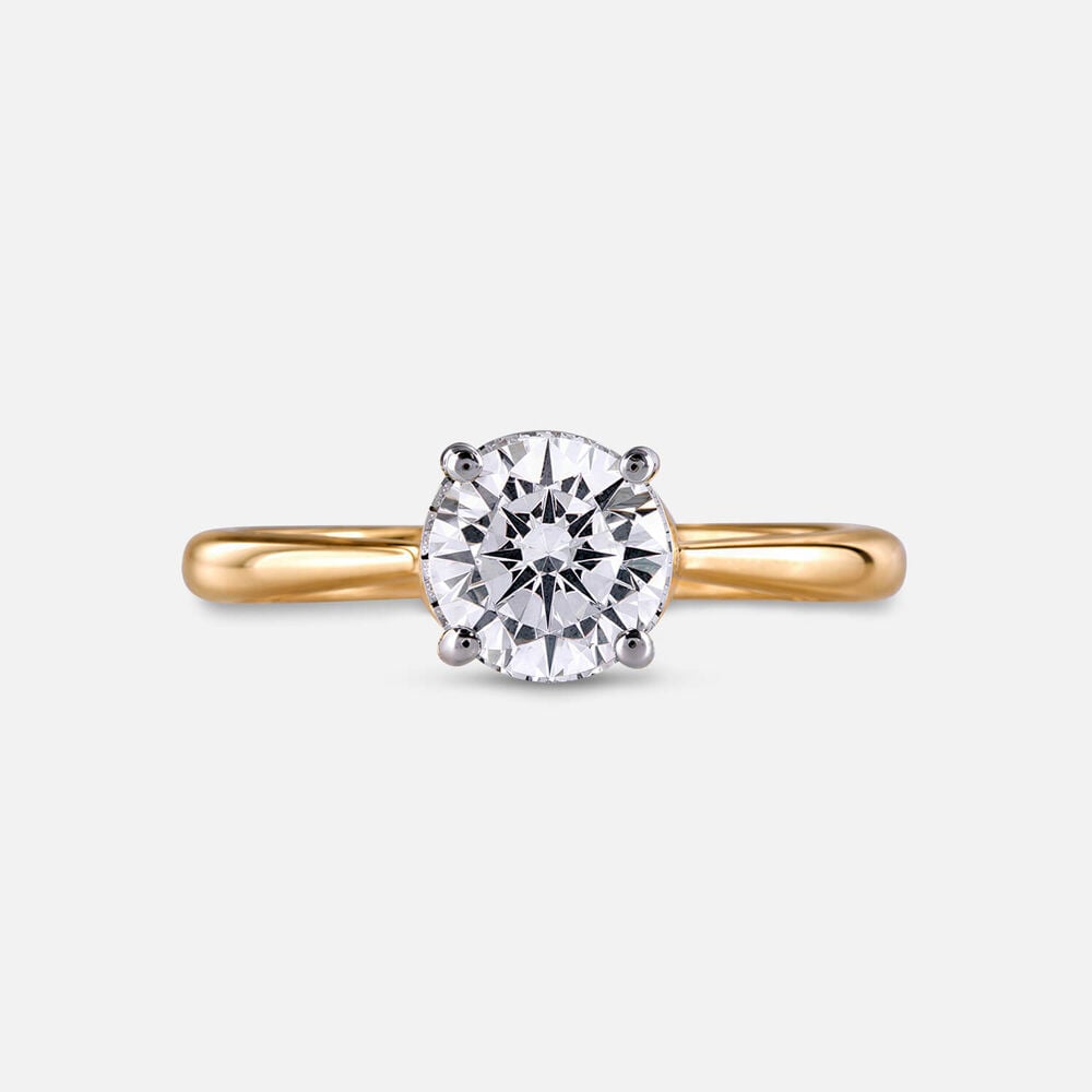 Prism 9ct Yellow Gold 1ct Round Brilliant Diamond Solitaire Ring