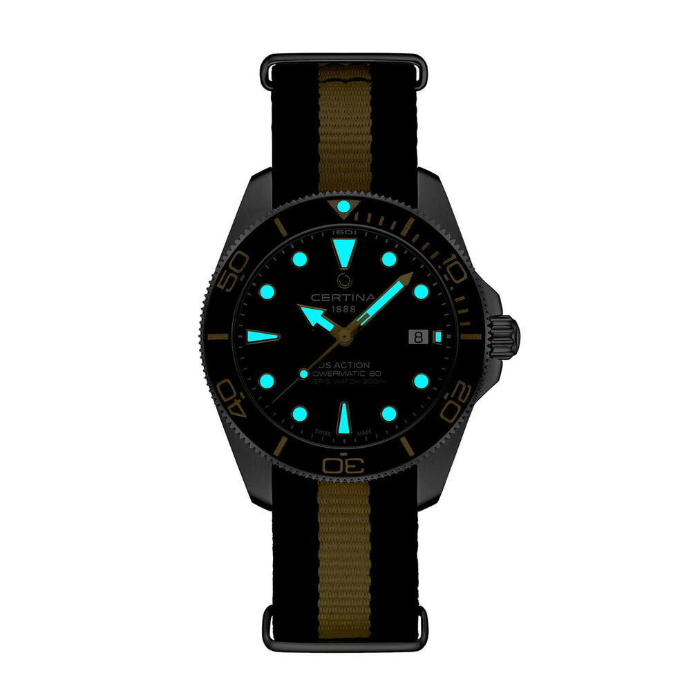 Certina DS Action Diver 40.5mm Black Dial Fabric Strap Watch image number 4