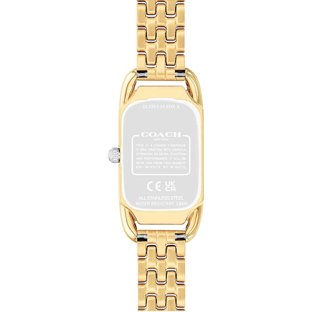 Coach Cadie 29mm White Dial Tri-Tone Steel Bracelet Watch