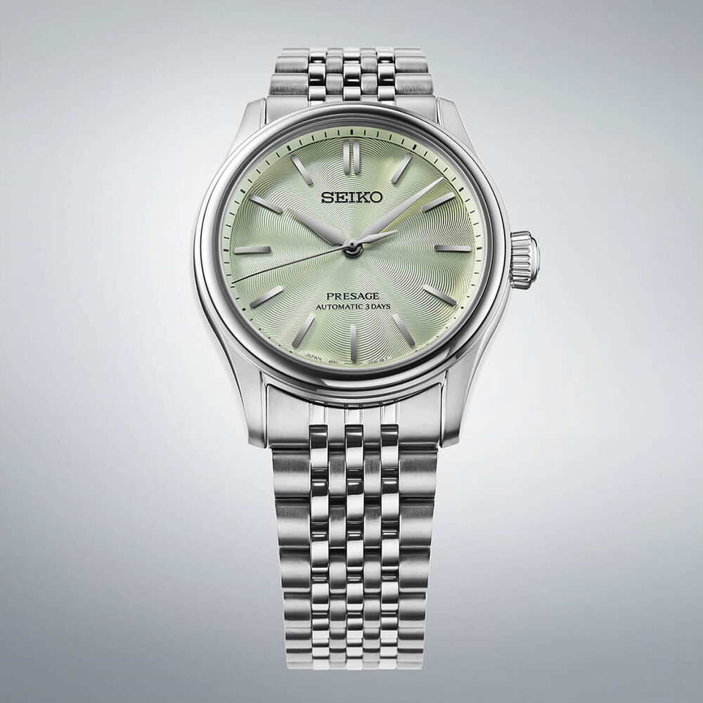 Seiko Presage Classic 38mm Light Green Dial Stainless Steel Bracelet Watch