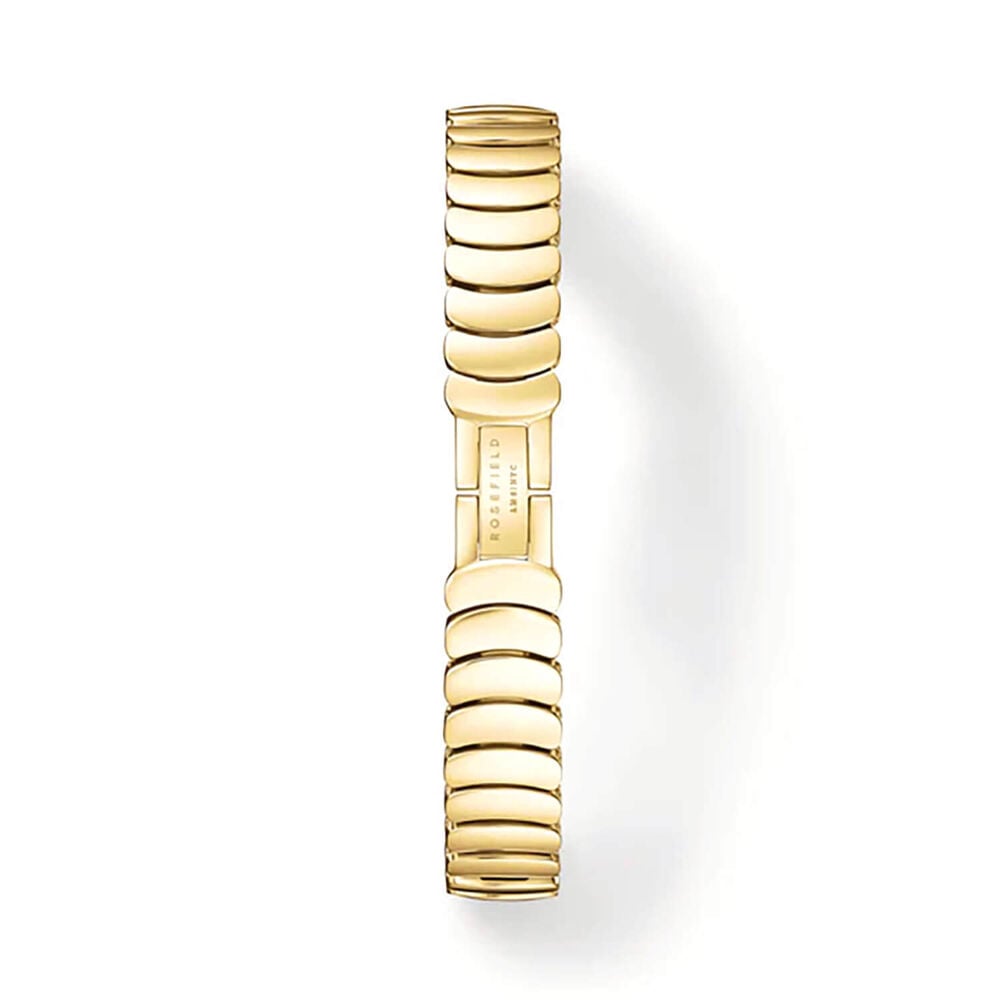 Rosefield Ovale 22x29mm White Dial Gold Tone Stainless Steel Bracelet Watch