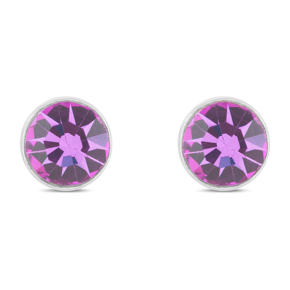 Little Treasure February Birthstone Children's Earrings image number 0