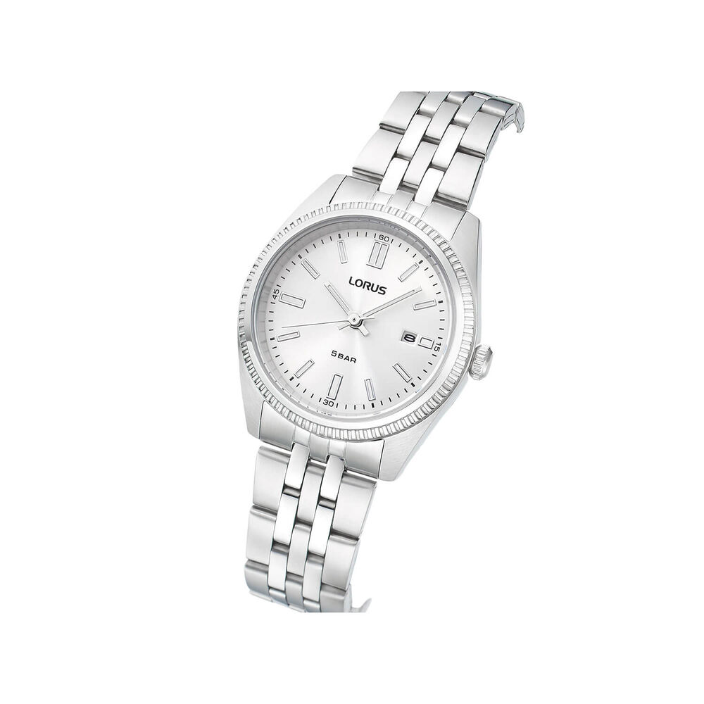 Lorus Quartz Ladies 30mm Silver Dial Steel Bracelet Watch image number 1