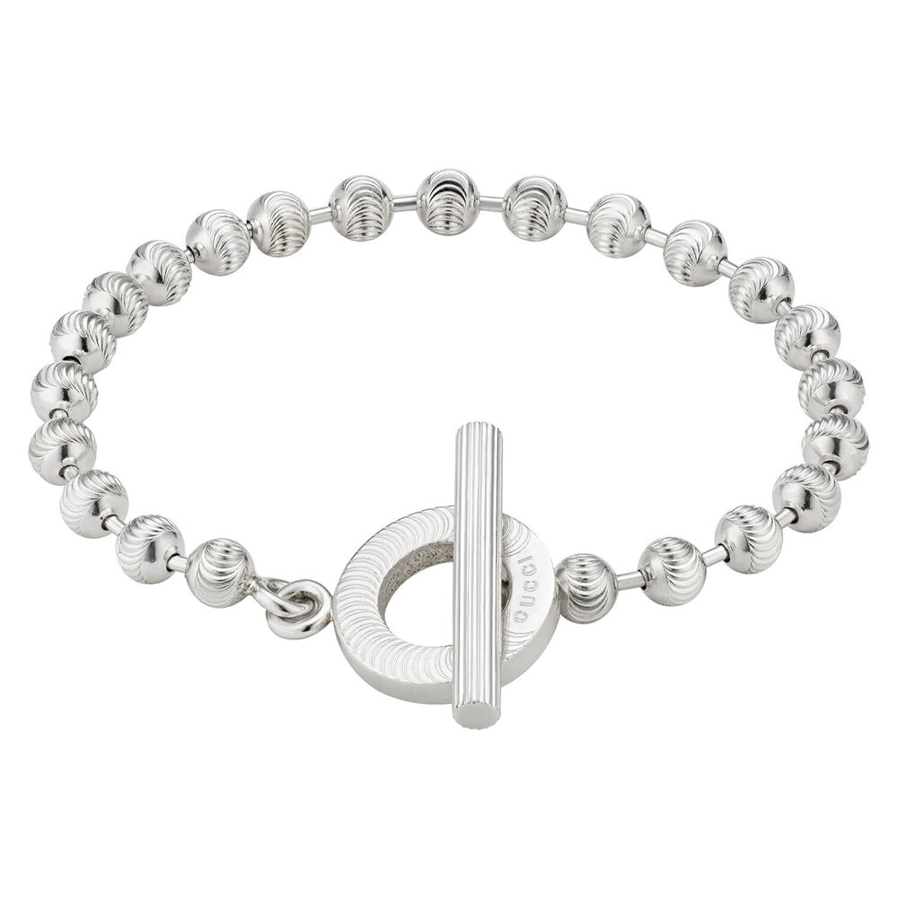 Gucci Elegant Link Silver Boule Bracelet