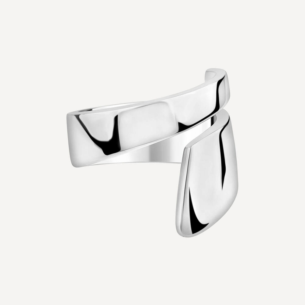 Sterling Silver Open Flat Wrap Ring image number 3