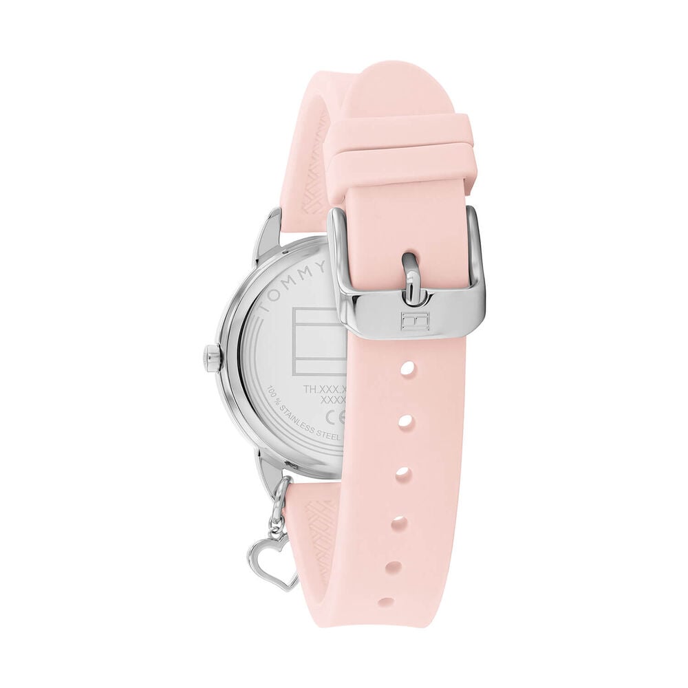 Tommy Hilfiger Girls 34mm Pink Dial Silicone Strap Watch