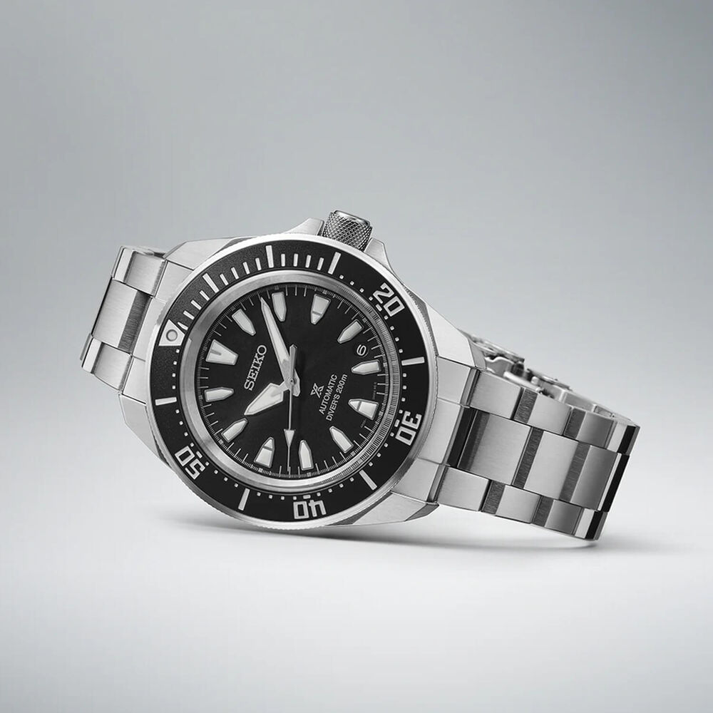 Seiko Prospex 4R 'Shog-urai' Diver 41.7mm Black Dial Stainless Steel Bracelet Watch image number 3