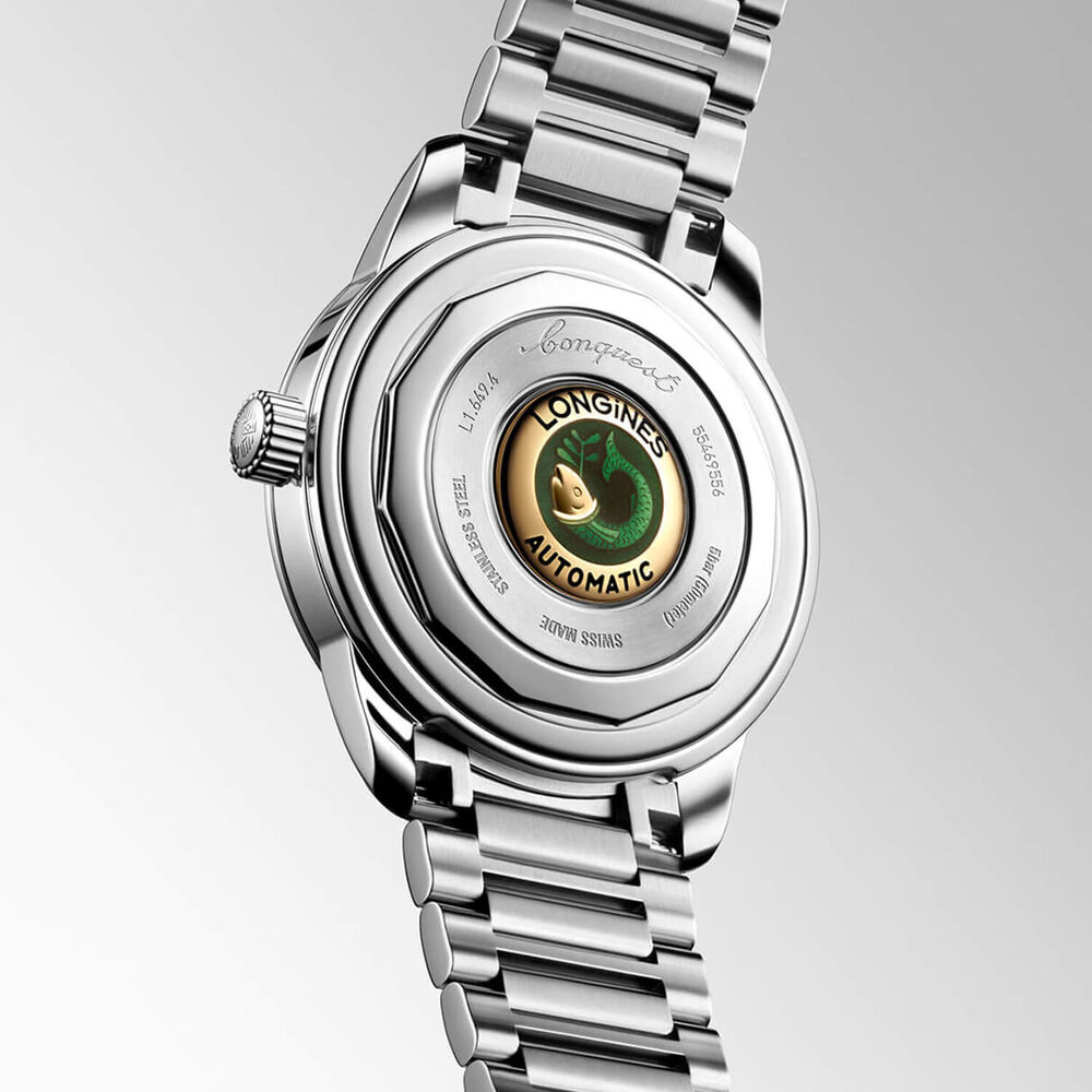Longines Conquest Heritage 38mm Silver Dial Stainless Steel Bracelet Watch image number 2