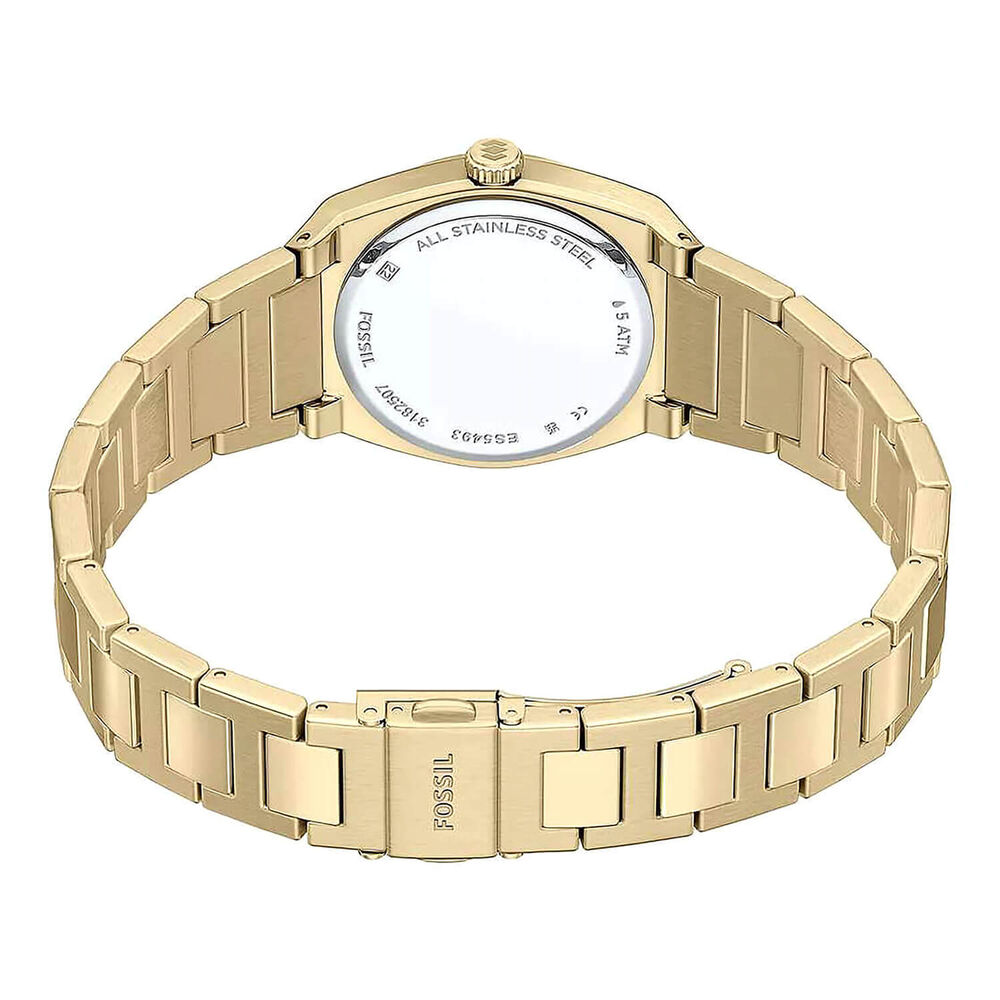 Fossil Everett 27mm Green Dial Gold Tone Stainless Steel Bracelet Watch