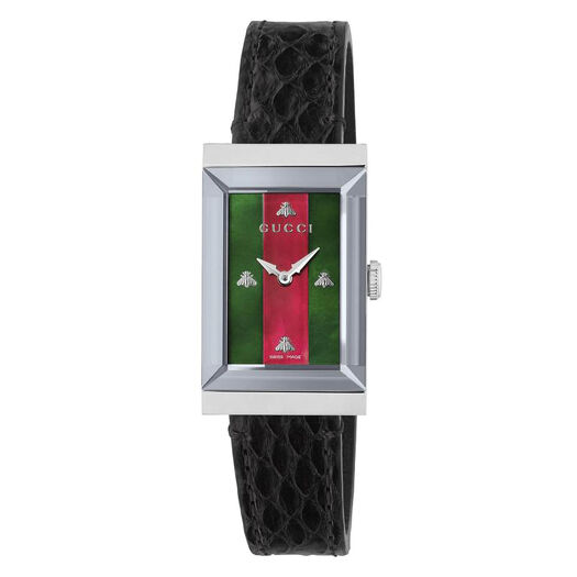 Gucci G-Frame Pearl & Leather Ladies' 21mm Watch