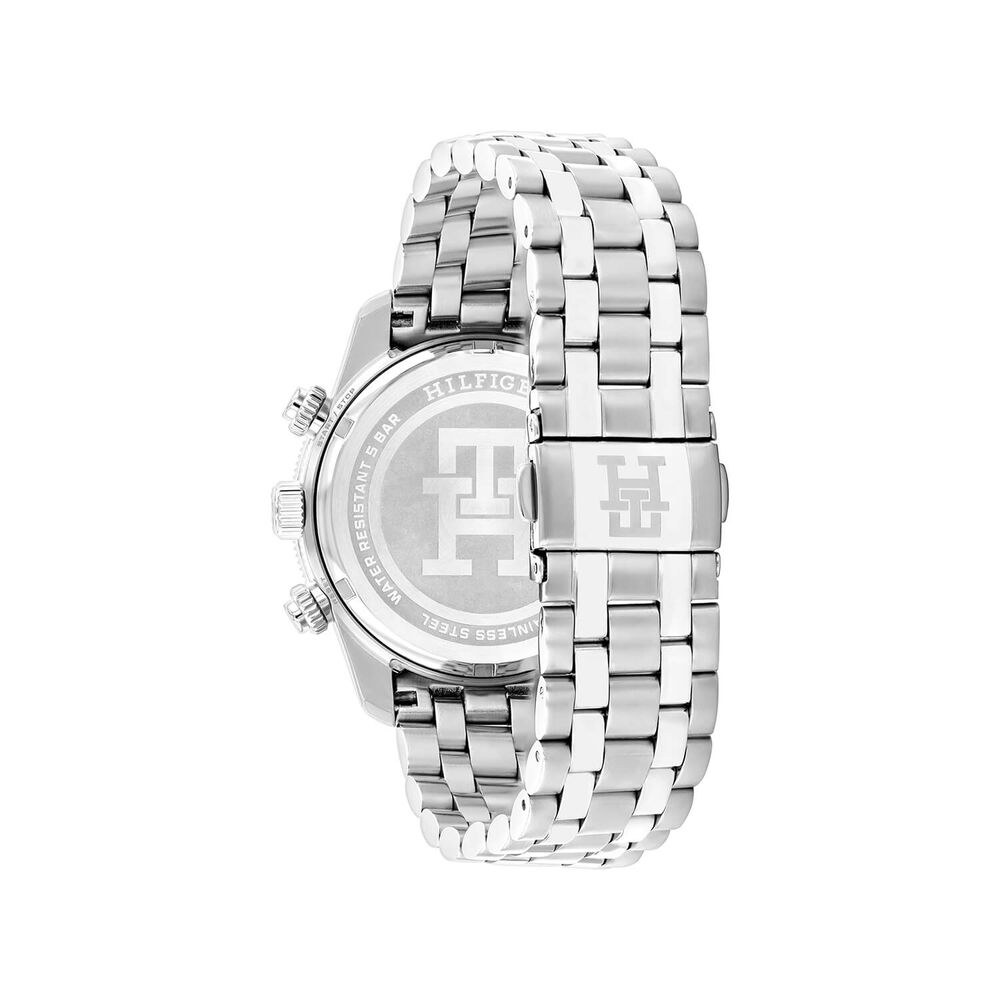 Tommy Hilfiger 41mm White Dial Blue Bezel Stainless Steel Bracelet Watch image number 2