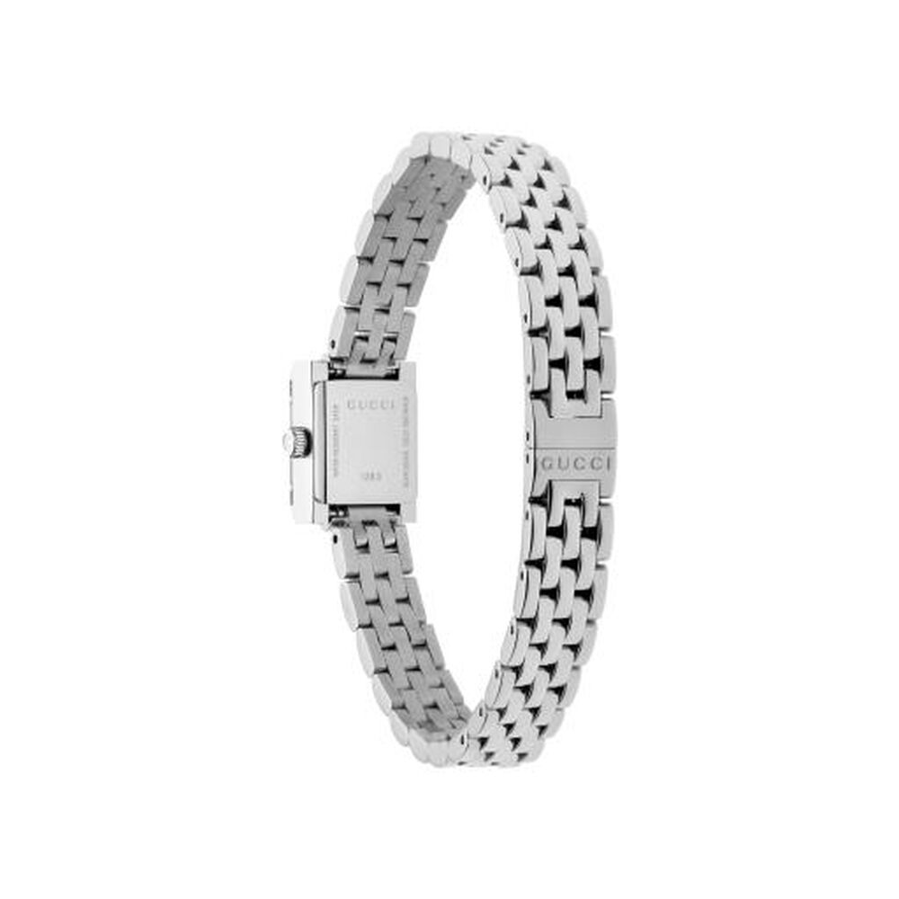 Gucci G-Frame Stainless Steel Case with Black Square Dial Watch