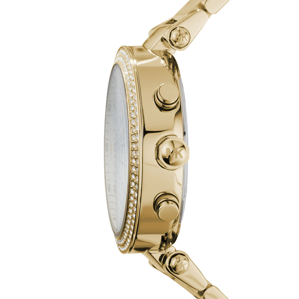 Michael Kors Parker Gold Tone Chronograph Ladies Watch image number 2