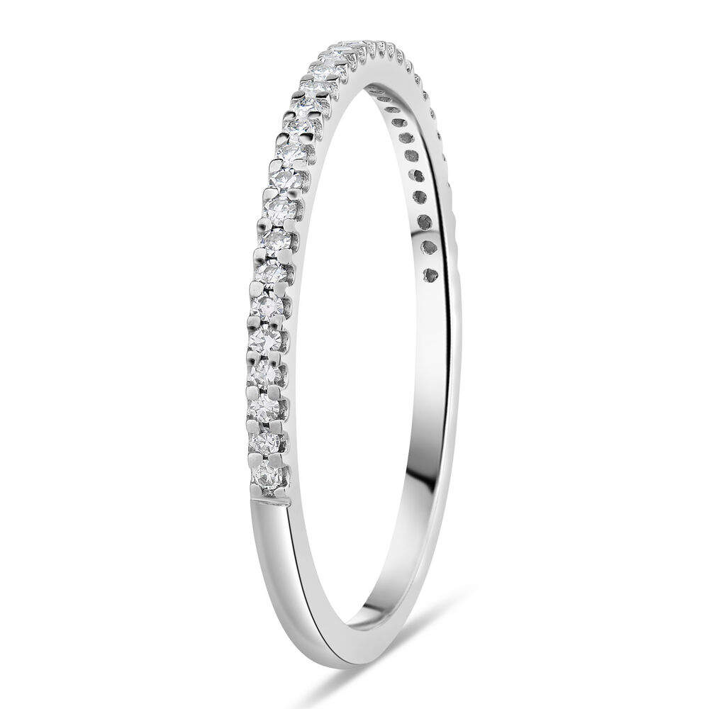 9ct White Gold 0.09ct Diamond Eternity Ring image number 3