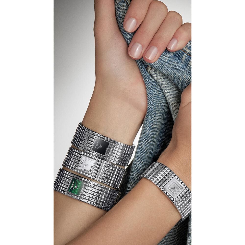 Frederique Constant Classics Manchette Green Malachite Dial Steel Bracelet Watch image number 9