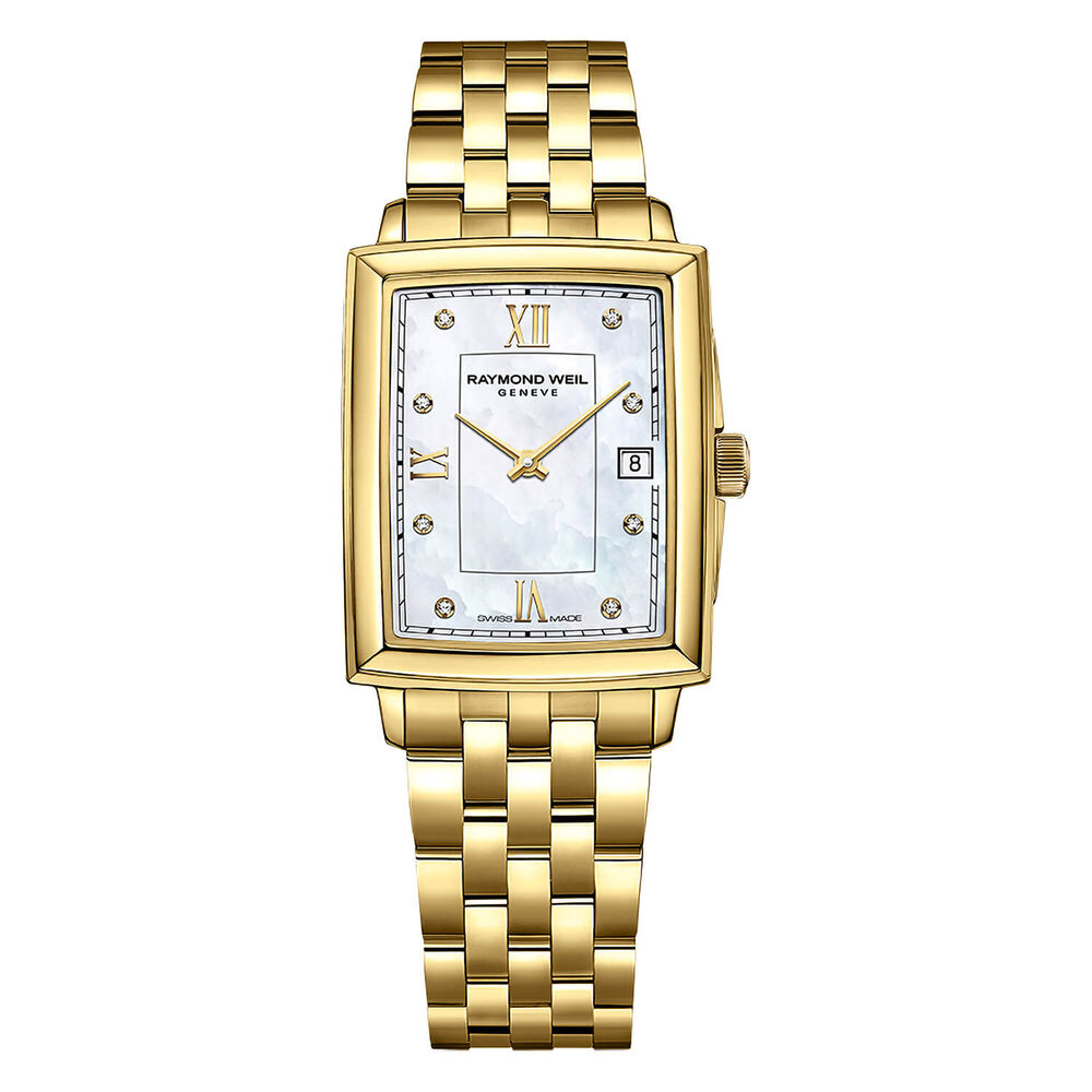 Raymond Weil Toccata Quartz Diamond MOP Dial Yellow Gold PVD Steel Case Bracelet Watch