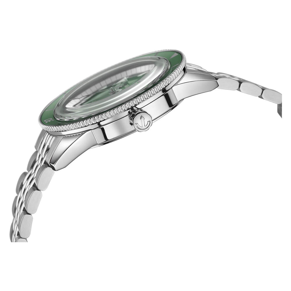 Rado Captain Cook 42mm Green Dial Green Bezel Steel Case Bracelet Watch image number 1