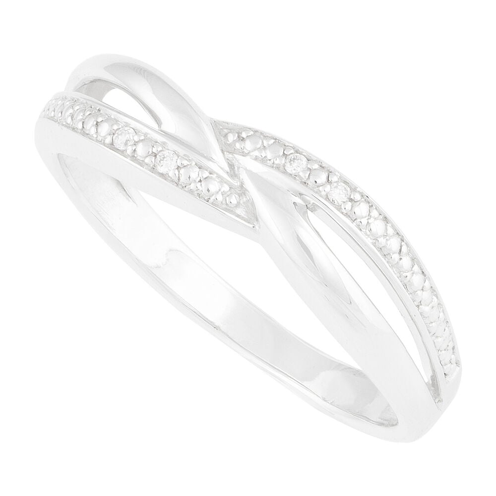 Ladies' 9ct White Gold and Diamond Dress Ring image number 0