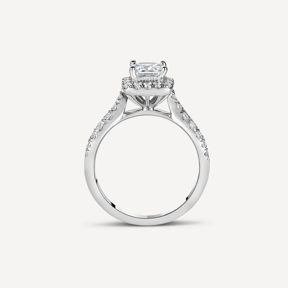 Sterling Silver Princess Cut Cubic Zirconia Ring image number 2