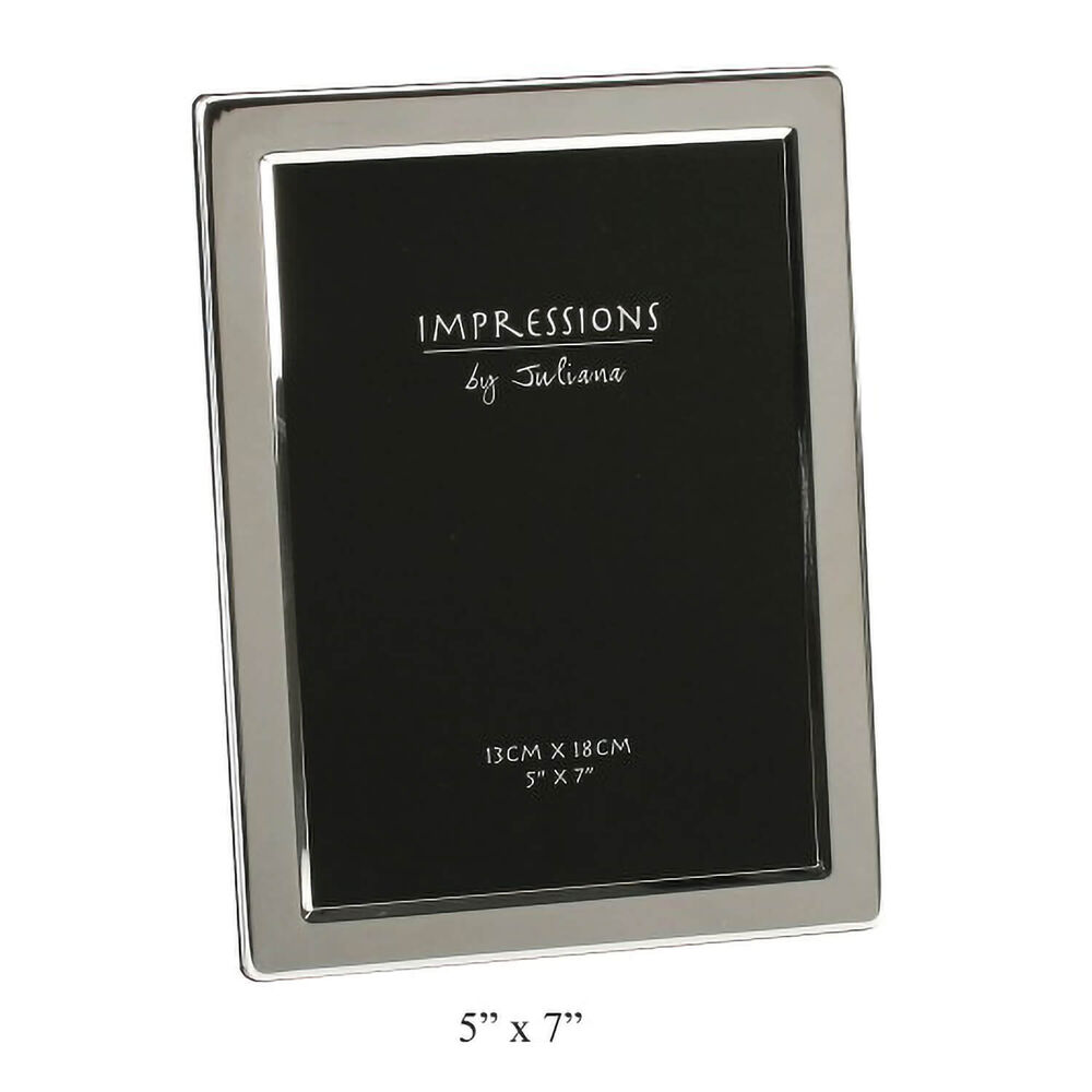 Impressions Silver Plated Flat Edge 5"x7" Photo Frame image number 0