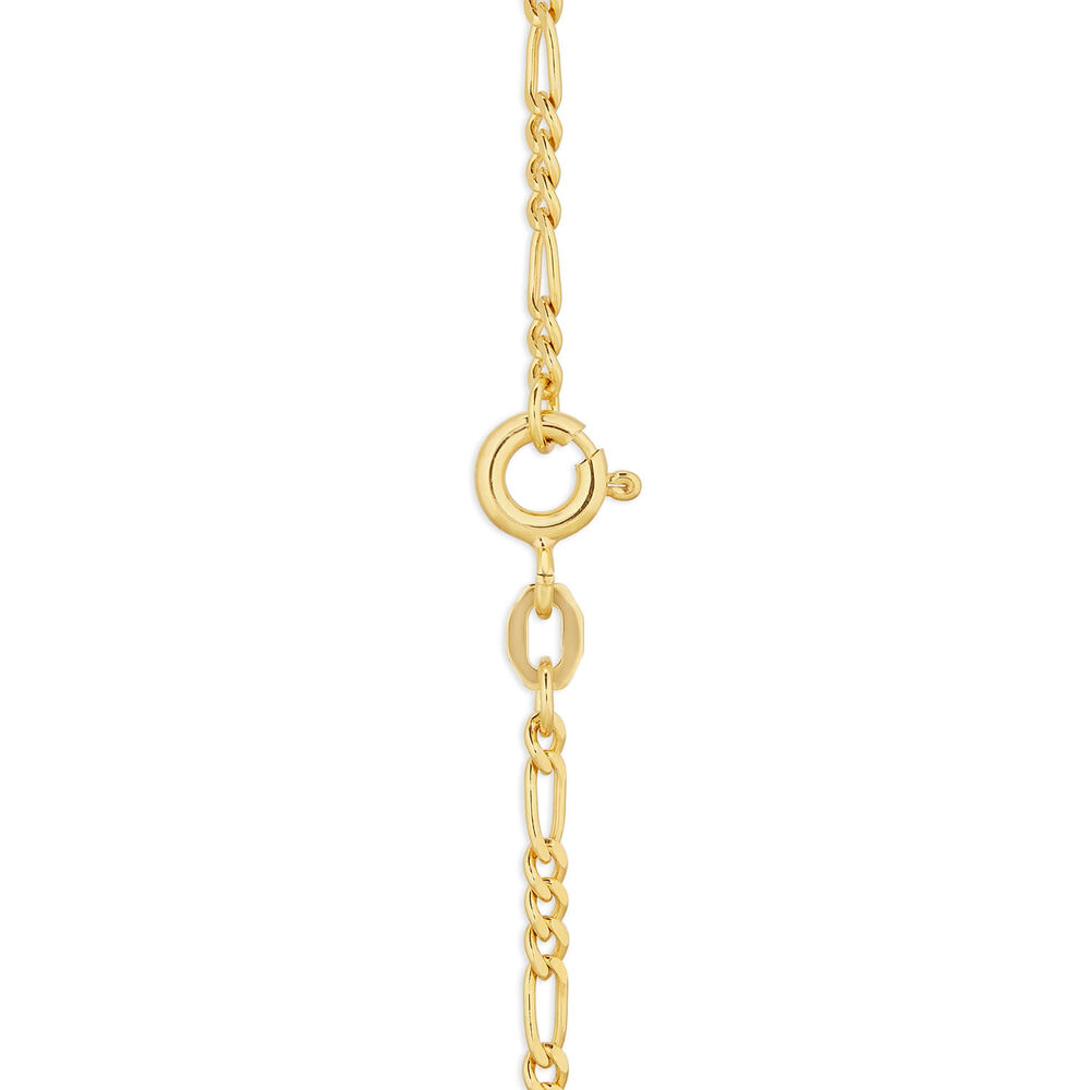 9ct Diamond Cut Figaro Chain image number 2