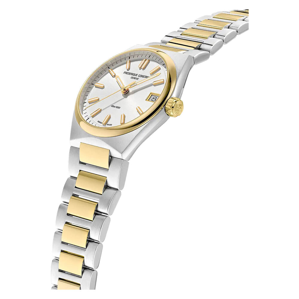 Frederique Constant Highlife Quartz 31mm Silver Dial Steel & Yellow Gold Bracelet Watch image number 1