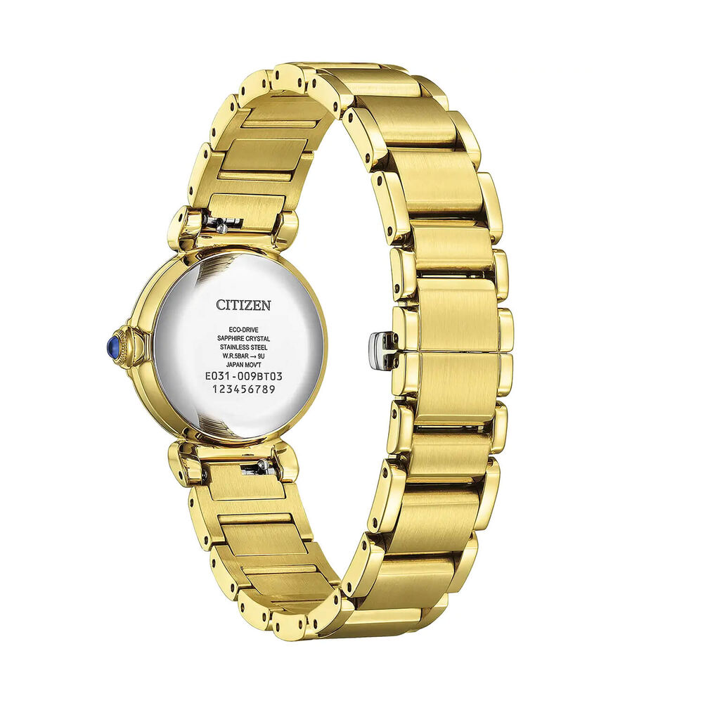 Citizen L Mae 26mm Grey Dial Gold Tone Stainless Steel Bracelet Watch image number 1