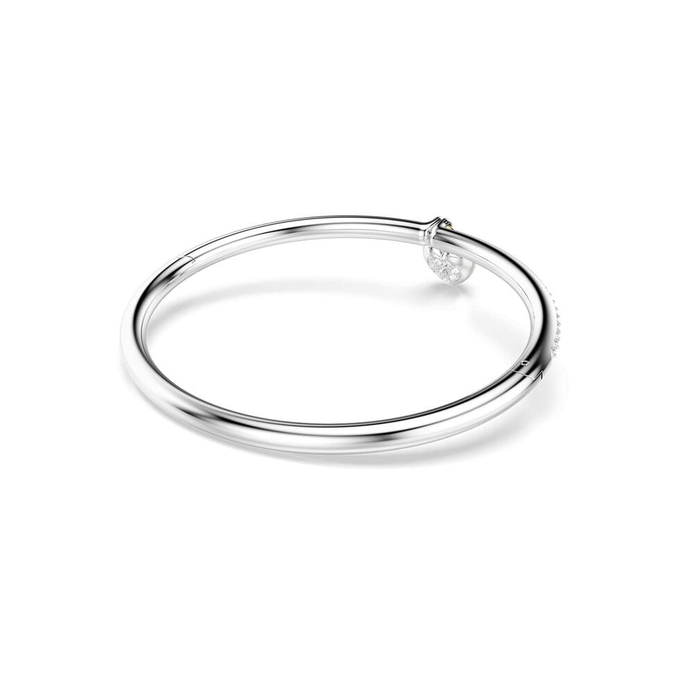 Swarovski Idyllia Crystals & Pink Cubic Zirconia Mixed Metal Finished Bangle
