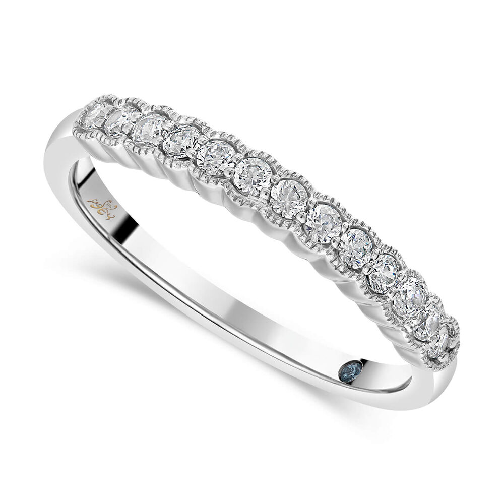 Kathy de Stafford 18ct White Gold 0.20ct Diamond Scallop Ring image number 0