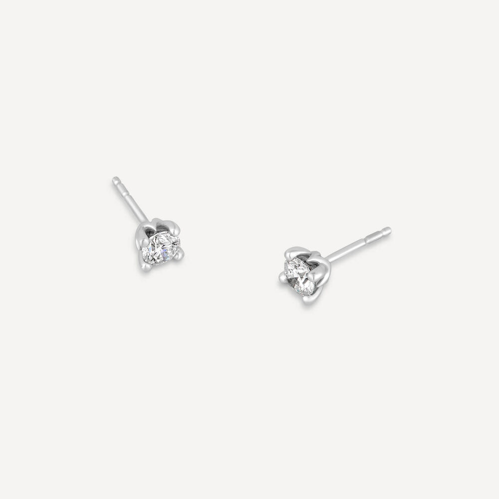 18ct White Gold 0.70ct Diamond Orchid Setting Earrings