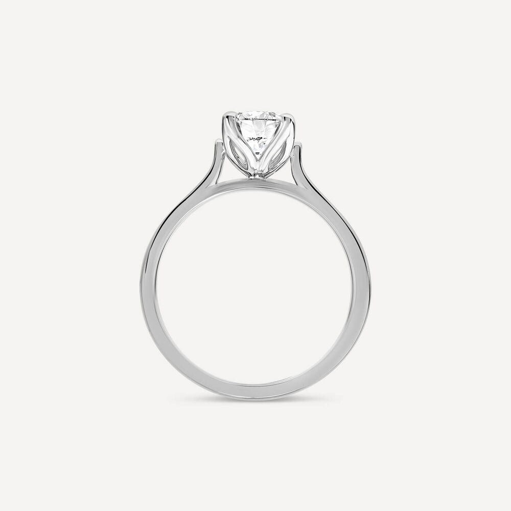 Born Platinum Lab Grown 1ct Round Brilliant Solitaire Diamond Ring image number 3
