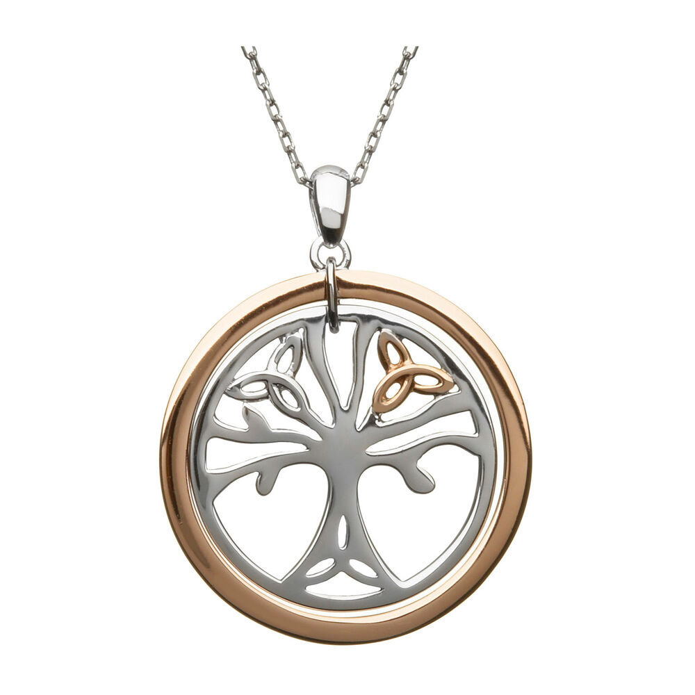 House of Lor 9ct Irish Rose Gold Tree of Life Pendant