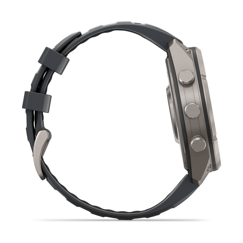 Garmin fenix 9 Pro 47mm Titanium Graphite/Black Silicone Strap Watch