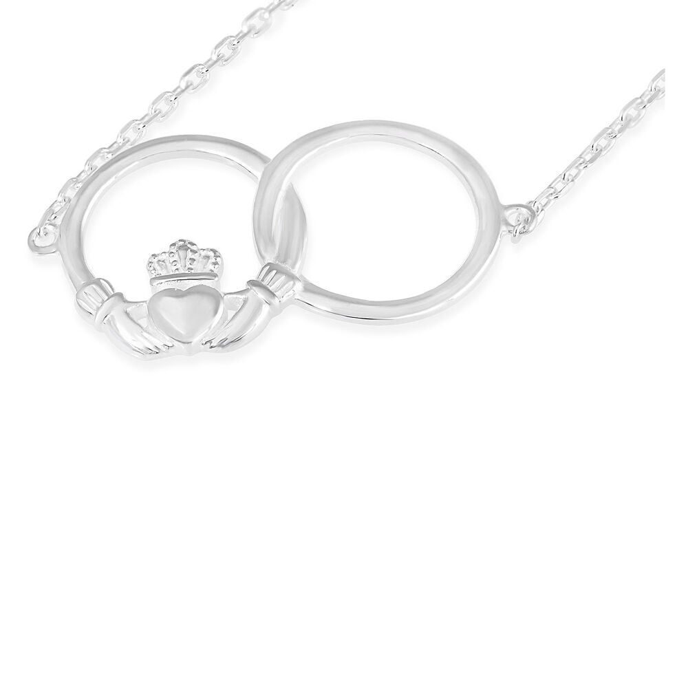 Celtic Claddagh Sterling Silver Interlocking Bracelet image number 2