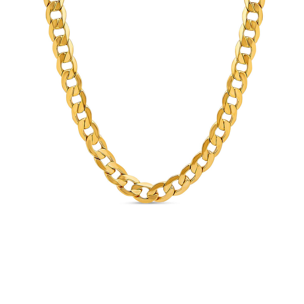 9ct Yellow Gold Polished 20'' Curb Chain Necklace image number 0