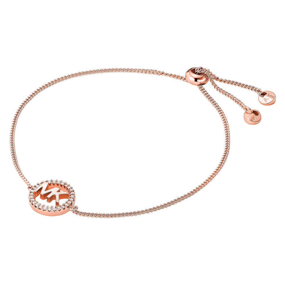 Michael Kors Rose Gold-plated Sterling Silver Logo Bracelet image number 0