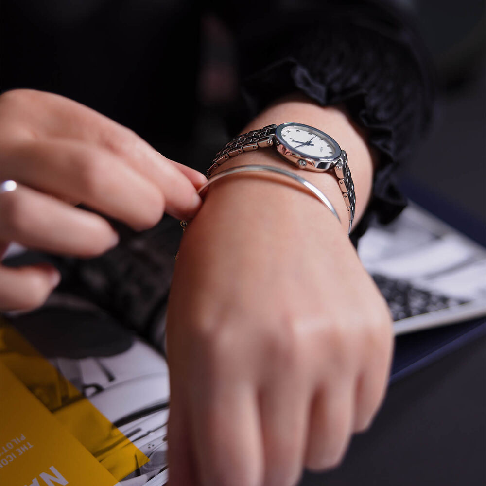 Rado Florence White Dial Stainless Steel Bracelet 28mm Ladies Watch
