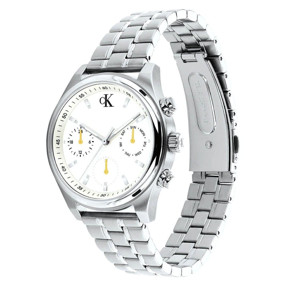 Calvin Klein Modern Vintage 38mm Eggshell Dial Stainless Steel Bracelet Watch