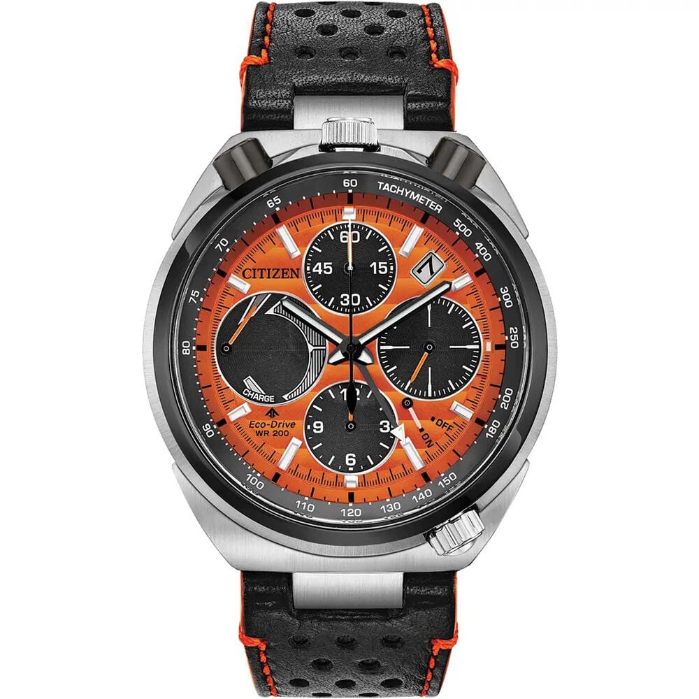 Citizen Promaster Bullhead Racing Chronograph Limited Edition 45mm Orange Dial Watch