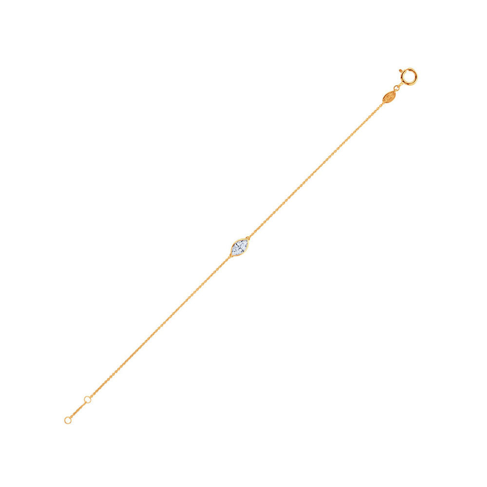 Born Contour 9ct Yellow Gold 0.30ct Marquise Lab Grown Diamond Bracelet