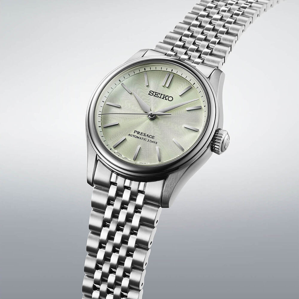Seiko Presage Classic 38mm Light Green Dial Stainless Steel Bracelet Watch